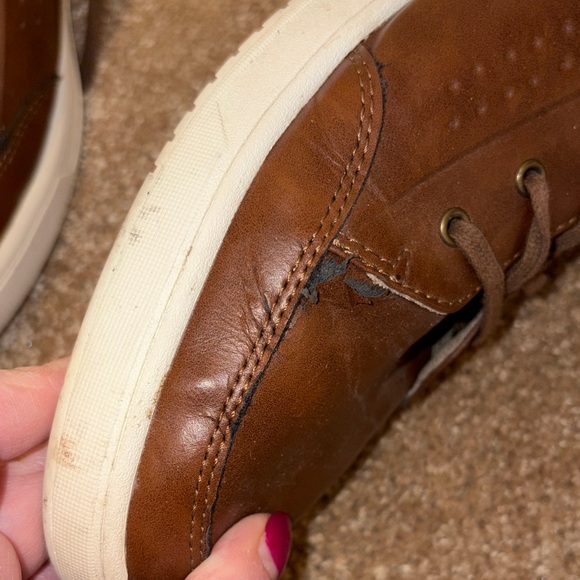 Men's Aldo Brown Leather Sneakers size 11 - Picture 4 of 6